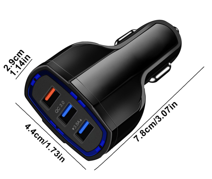 Ładowarka samochodowa 3 x USB QC 3.0