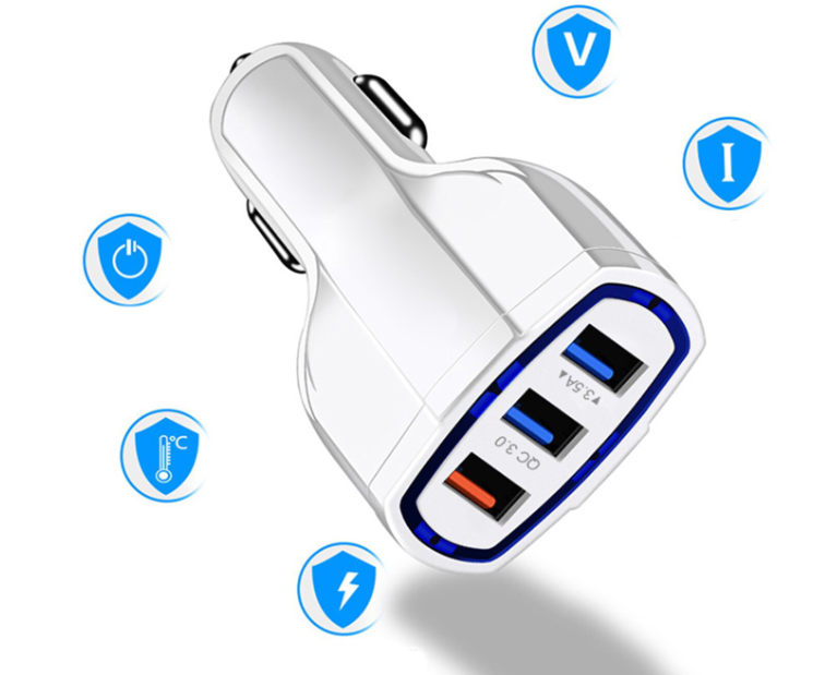 Ładowarka samochodowa 3 x USB QC 3.0