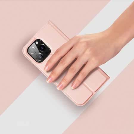 Etui do iPhone 15 Pro pokrowiec z klapką i portfelem Dux Ducis Skin Pro - niebieski