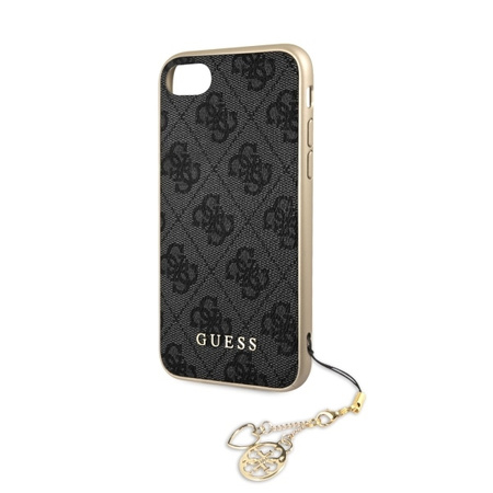 Etui Guess 4G Charms Collection na iPhone 7 / 8 / SE 2020 / SE 2022 - szare