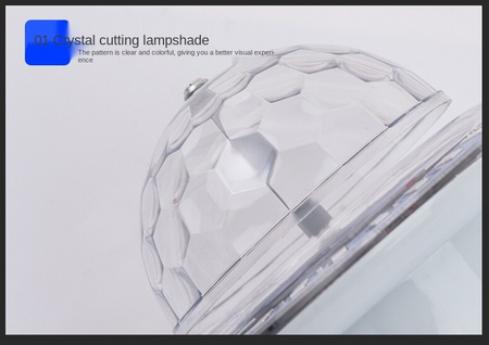 M2/ Kryształowa obracająca się świetlna kula Reflektor LED