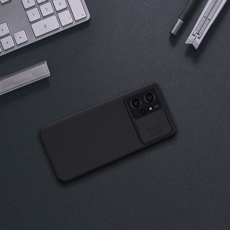 Pancerne etui Xiaomi Redmi Note 12 z osłoną na aparat Nillkin CamShield Case - czarne