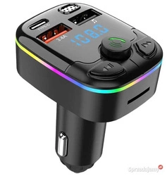 Transmiter Bluetooth FM Samochodowy Uniwersalny RGB