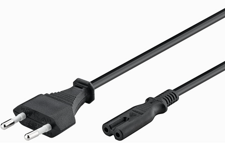 Kabel zasilający C7 ósemka wtyczka EU 1,5m
