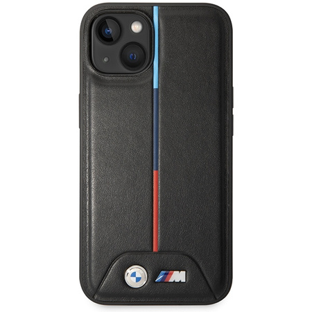 Etui BMW M Quilted Tricolor na iPhone 15 / 14 / 13 - czarne