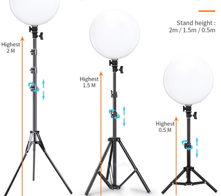 Lampa Studyjna LED 80W z Statywem 200cm i Pilotem - Panel 33cm, 2700K-5700K