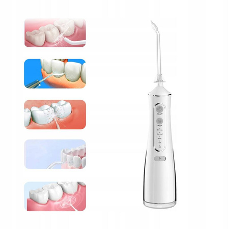 MOCNY Irygator do Zębów Dentystyczny BEZPRZEWODOWY 4 tryby 4 Dysze