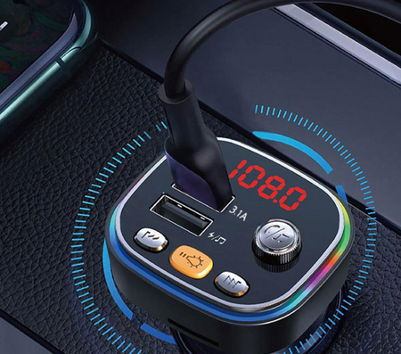 C20 TRANSMITER BLUETOOTH FM MP3 SD ŁADOWARKA 2xUSB