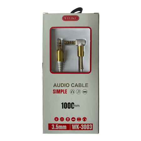 WK-3002 Kabel Aux Audio 3,5 mm (1 m) do samochodu, domu, iPhone'a, smartfona, iPoda i iPada
