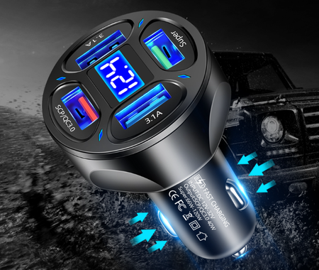 Ładowarka samochodowa 120W QC PD FastCharge