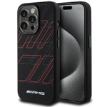 Etui AMG Silicone Large Rhombuses Pattern MagSafe na iPhone 15 Pro Max - czarne