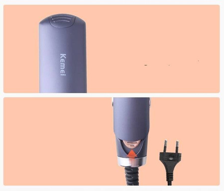 Prostownica do włosów z szeroką płytką ceramiczną Kemei KM-740