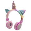 KOCIE USZY SŁUCHAWKI DLA DZIECI BLUETOOTH KOTEK  JEDNOROŻEC Z CYRKONIAMI UNICORN