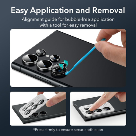 Osłona aparatu ESR Camera Protector na Samsung Galaxy S24 Ultra - czarna