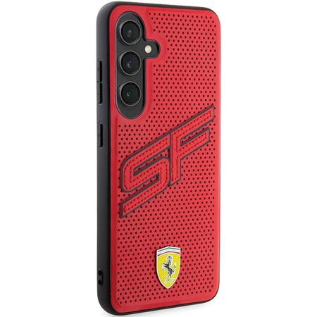 Etui Ferrari Big SF Perforated na Samsung Galaxy S24+ - czerwone
