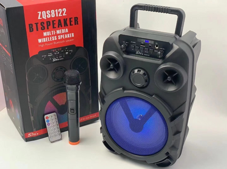 Przenośny głośnik karaoke kolorowy Led 