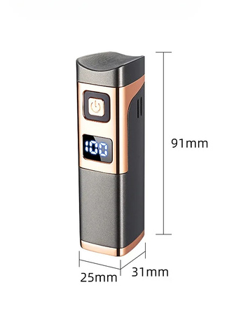 ZAPALNICZKA ŻAROWA trójogniowa do cygar i papierosów LCD