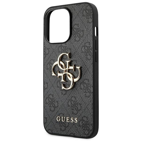 Etui Guess 4G Big Metal Logo na iPhone 14 Pro - szare