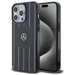 Etui Mercedes Double Layer Crossed Lines MagSafe na iPhone 15 Pro - czarne