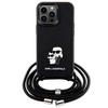 Etui Karl Lagerfeld Crossbody Saffiano Metal Pin Karl&Choupette na iPhone 13 Pro / iPhone 13 - czarne