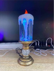 M2 Brokatowa świeca LED Lampa lawowa - świeca na nóżce