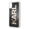 Etui Karl Lagerfeld Karl logo Glitter na iPhone X / Xs - czarne