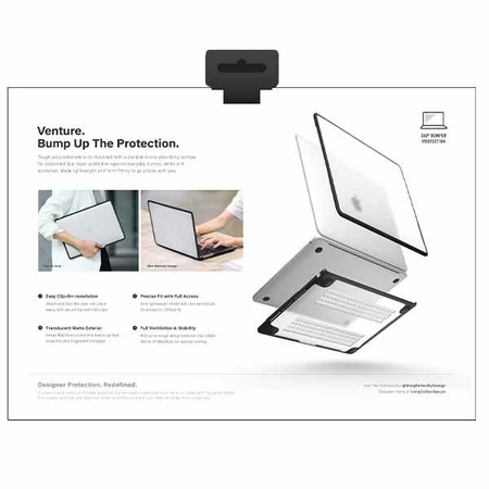 Etui Uniq Venture na MacBook Air 13" (2018- 2022) - czarne