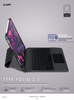 Etui Laut Type Folio 2 z klawiaturą Bluetooth na iPad Pro 11" M4 (2024) - czarne