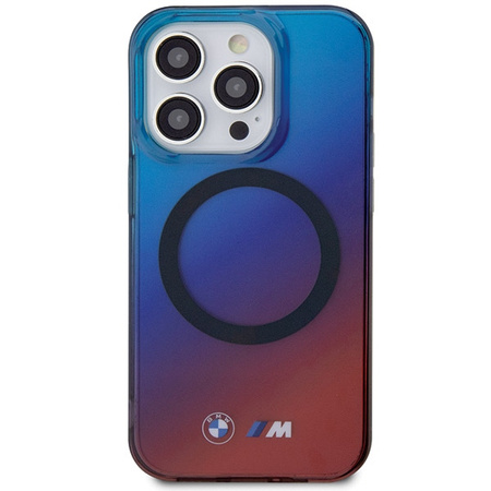 Etui BMW M Gradient MagSafe na iPhone 15 Pro - czerwono-niebieskie