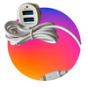 Ładowarka samochodowa 2xUSB 2,1A  Biała plus kabel Lightning