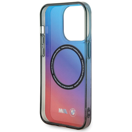 Etui BMW M Gradient MagSafe na iPhone 15 Pro - czerwono-niebieskie