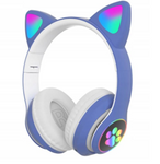 SŁUCHAWKI BEZP KOCIE USZY SŁUCHAWKI DLA DZIECI BLUETOOTH KOTEK