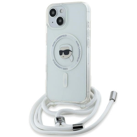 Etui Karl Lagerfeld Crossbody IML Karl Head MagSafe na iPhone 15 / 14 / 13 - przezroczyste