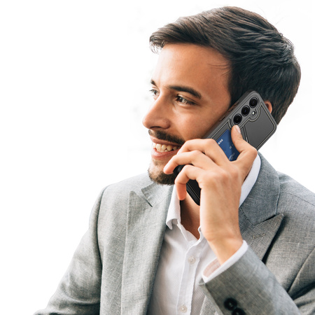 Etui Dux Ducis Rafi II na Samsung Galaxy S25+ z podstawką i portfelem - czarne