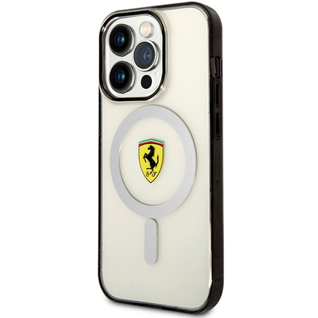 Etui Ferrari Outline MagSafe na iPhone 14 Pro - przezroczyste