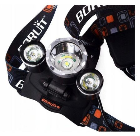 LATARKA CZOŁOWA 3 LED T6 CREE CZOŁÓWKA 2 BATERIE