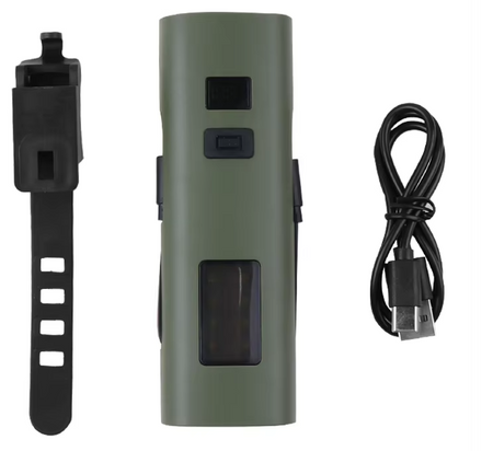 Latarka rowerowa z powerbankiem i kablem typ C oraz Lightning