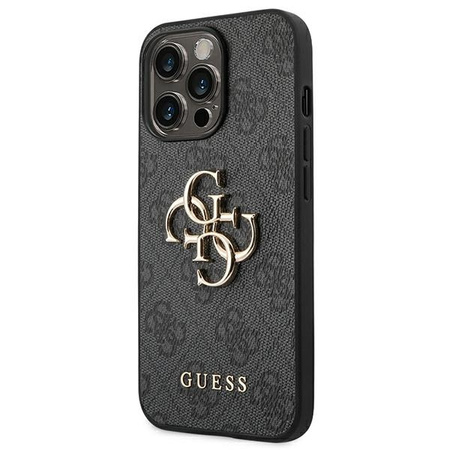 Etui Guess 4G Big Metal Logo na iPhone 14 Pro - szare