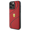 Etui Ferrari Twist Metal Logo na iPhone 15 Pro Max - czerwone