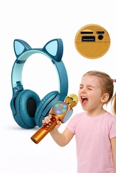 Słuchawki i mikrofon karaoke SINGER zestaw muzyczny dla dzieci na prezent