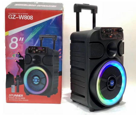 GZ-W808 / Głośnik Bluetooth Bezprzewodowy Boombox Karaoke