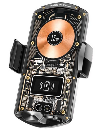Przezroczysty uchwyt samochodowy do ładowania 15W szybka magnetyczna ładowarka do telefonu