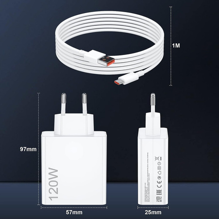 Ładowarka sieciowa 120W  USB plus kabel USB do USB-C