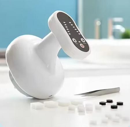 Elektryczny masażer Gua Sha 9 poziomów z podgrzewaniem i światłem czerwonym LED Anty Cellulit