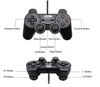 Joystick do gier Czarny przewodowy kontroler gier Gamepad Nowy USB 2.0 na PC Windows 10