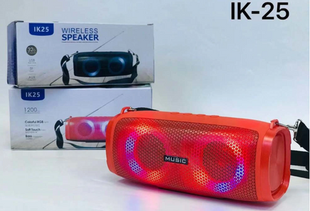 M1 IK25/ Bezprzewodowy przenośny kolorowy głośnik LED Wodoodporny stereo Bluetooth 