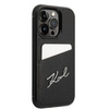 Etui Karl Lagerfeld Signature Logo Cardslot na iPhone 14 Pro 6,1" - czarne