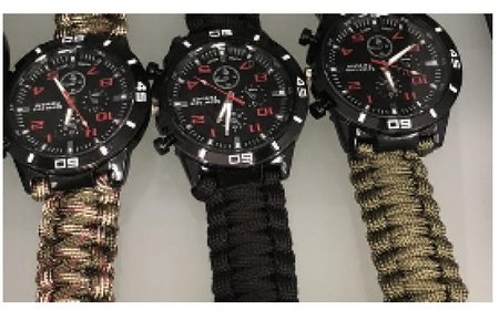 ZEGAREK SURVIVAL TAKTYCZNY PARACORD MILITARNY