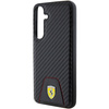 Etui Ferrari Carbon Stitched Bottom na Samsung Galaxy S24+ - czarne
