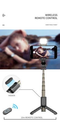 Q10s Bezprzewodowy statyw do Selfie składany Monopod kompatybilny dla kamera akcji równowagi smartfona